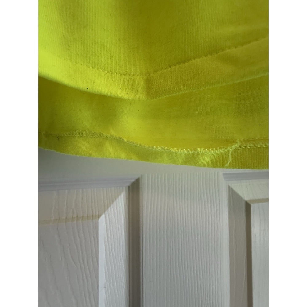 Farm Rio Crop Top Set Womens Neon Yellow Mesh Sheer Layered 2 Piece - Picture 8 of 8